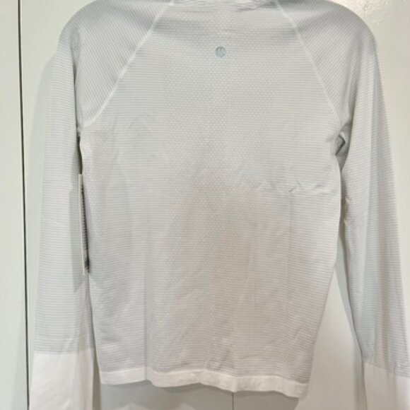NWT Lululemon White Swiftly Tech Long Sleeve Shirt 2.0 - Waist Length, Size 6 - Picture 9 of 10